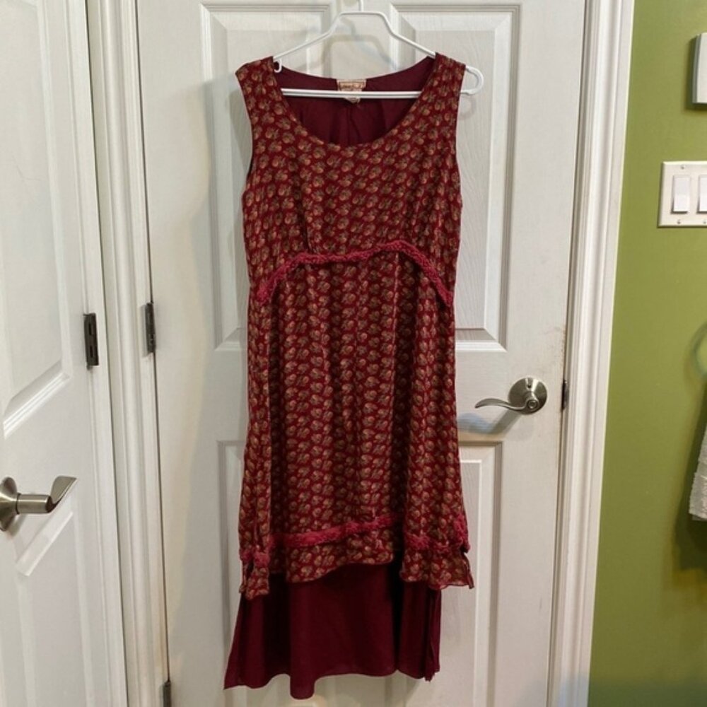 April Cornell Cottagecore Vintage Women’s Layered Floral Maxi Dress Size Medium